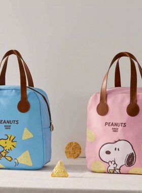 新款卡通小狗便当包铝箔可爱保温饭盒袋牛津布大容量加厚手提便当