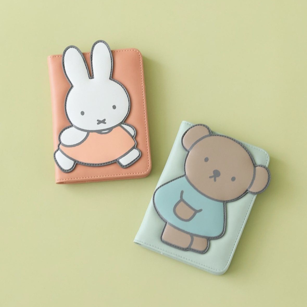 现货卡通可爱小兔子小熊折叠多卡位卡包名片证件包多功能收纳包