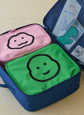 表情印花款轻便出差旅行衣服内衣内裤整理分装行李袋收纳袋三件套