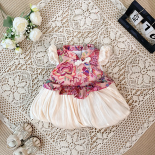 婴幼童女童秋季国风连衣裙秋季儿童新中式裙子女孩斜襟2025旗袍裙