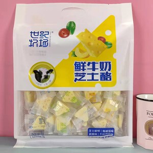 世纪牧场鲜牛奶三角芝士酪奶酪块内蒙特产儿童成人休闲零食500克