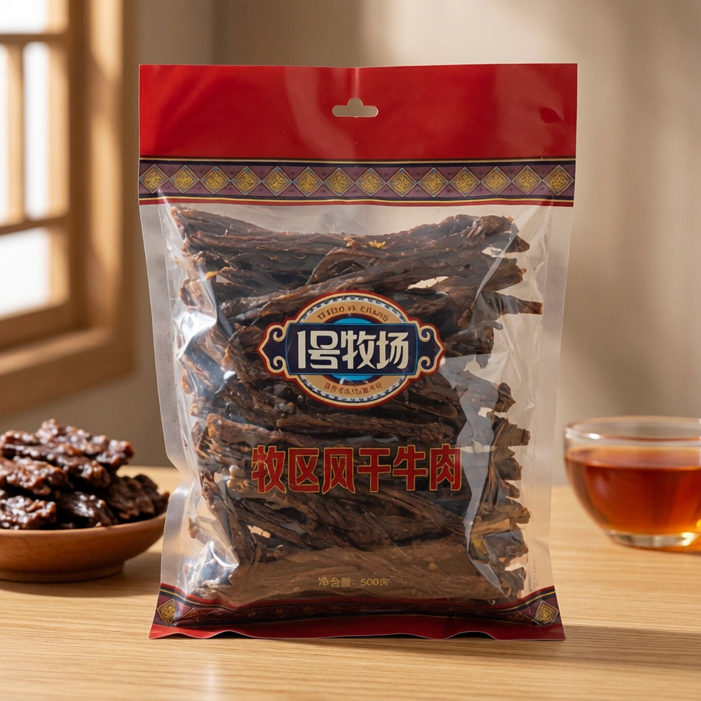 超干牛肉干1号牧场牧区风干牛肉干内蒙古特产即食熟食休闲零食