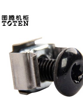 图腾（TOTEN） 图腾机柜六角梅花/内六角螺丝 M6方螺母螺钉 含丝和母 M6螺丝黑色