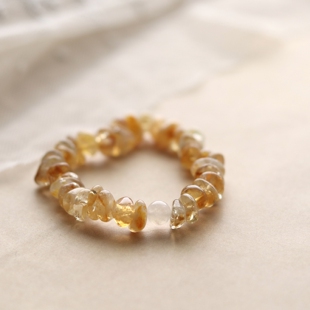 找到属于自己 天然黄水晶手串女情侣闺蜜财富礼物中古 那道光