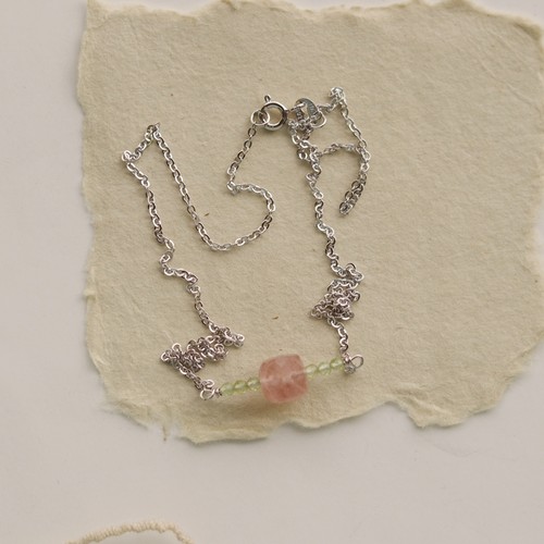 落落大方的快乐-纯银项链桃花