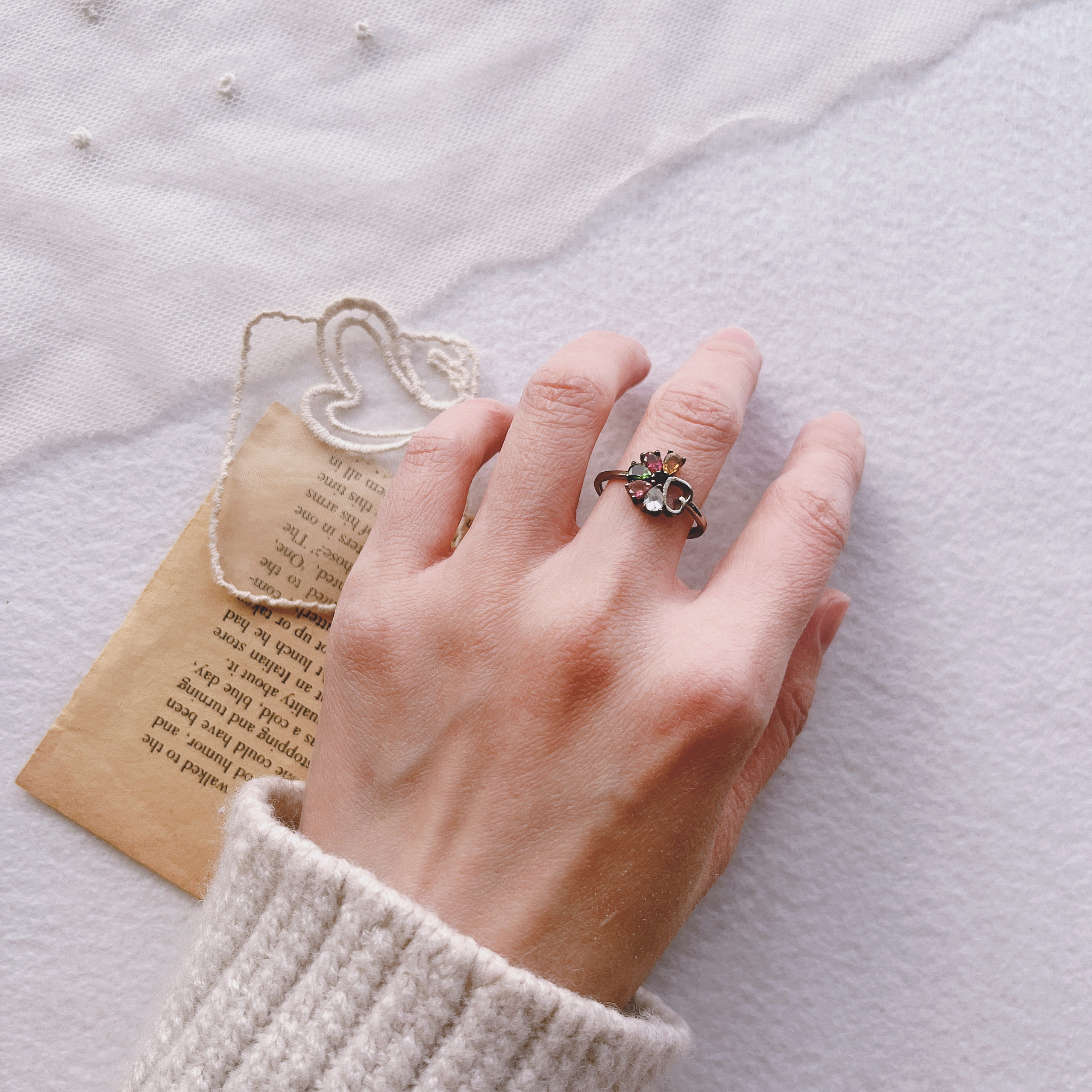 安然-s925纯银戒指女小众设计