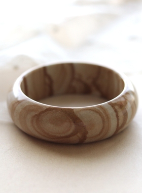 大地的诗篇-天然石英岩玉手镯