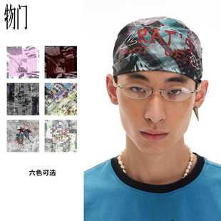 物门(物理少年)「破旧狂音」垃圾摇滚印花透气轻薄多色方巾头巾
