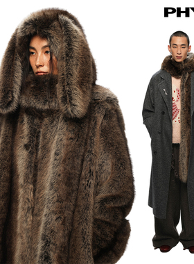 物理少年「兔耳帽」复古可拆卸立体长兔耳毛绒柔软舒适连帽围巾