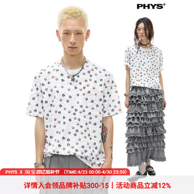 物理少年索罗娜满印眼珠宽肩T恤