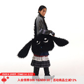 物理少年「无辜小狗」萌感可爱毛绒小狗软糯毛巾绣简洁实用斜跨包