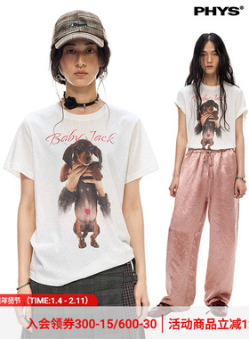 物理少年「Baby Jack」起飞杰克儿复古趣味雪花效果正肩短袖T恤