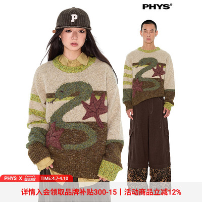 物理少年圆领套头毛衣