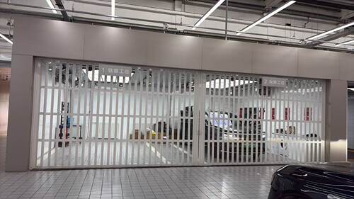 洗车房PVC折叠门汽车美容商场店铺防水帘防尘隔断推拉吊轨移门