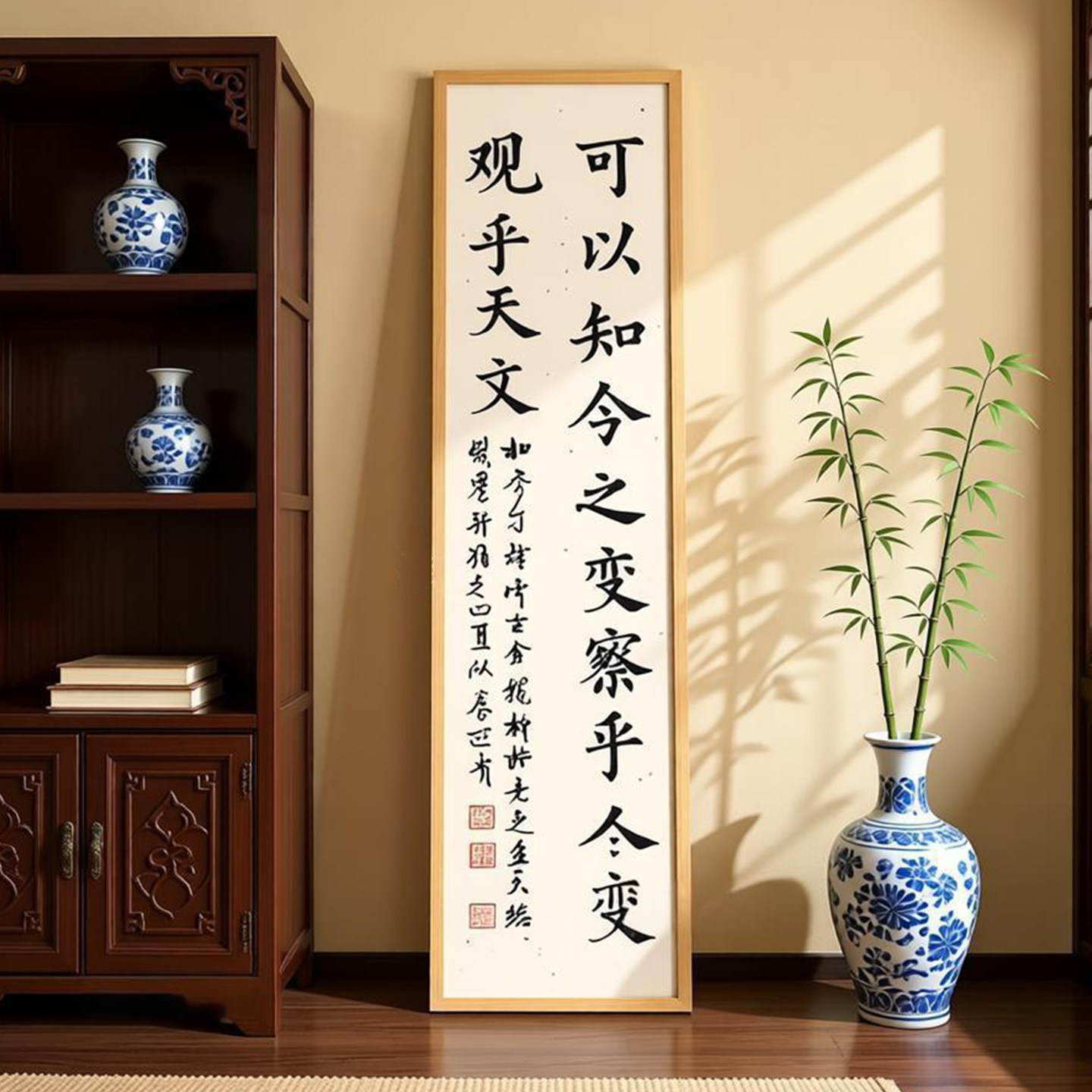 中式书法画框实木装裱长条2345060708090100cm毛笔国字画相框挂墙