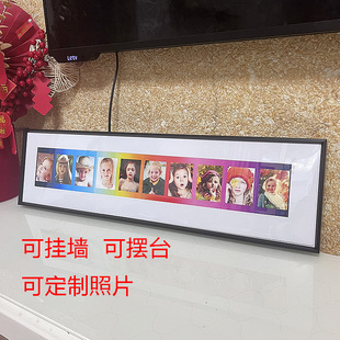 拍立得相纸彩虹相框SQ相纸专用相架铝合金情侣闺蜜照片裱画 画框