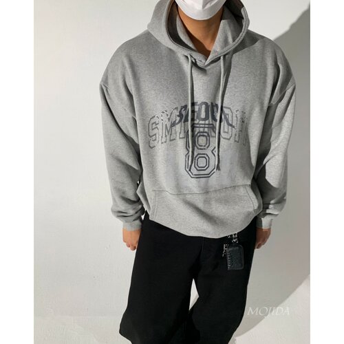 韩国东大门正品代购男装连帽卫衣宽松字母复古INS风套头男-TS5070