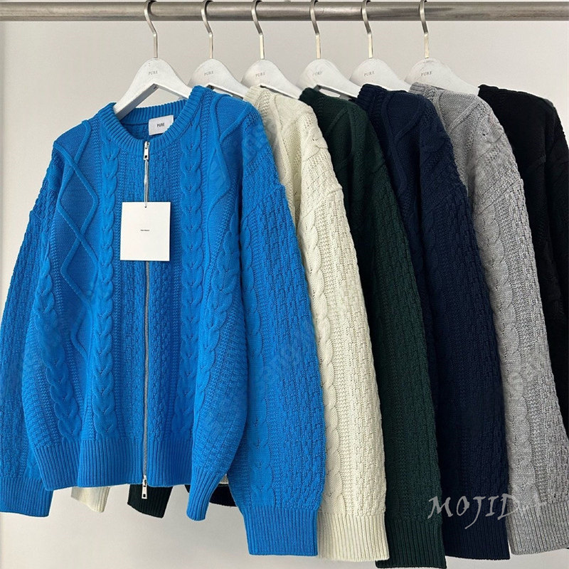 韩国东大门代购男士韩风短款毛衣开衫麻花编织宽松针织外套CD1841