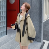 现货新款风衣帽子可拆卸2D073-66136-P165-K248，女装风衣，2D073