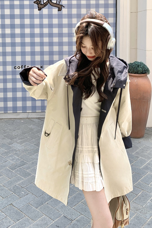 数据好两面穿百搭休闲风衣2D073-66115-P185-K268,女装风衣,2D073