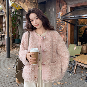小香风毛毛外套羽绒服2D073-88117-90绒版P225-K328图片