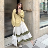 新款田园风衬衫+裙子套装2D073-66127-P145-K218，女装套装/套裙，2D073
