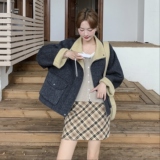 小个子双面羊绒大衣女2025秋冬新款韩系高级感百搭羊毛大衣短外套，女装毛呢外套，2D073