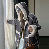 皮毛一体外套2D073-2395-P195-K288，女装毛呢外套，2D073