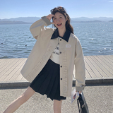 数据款拼接设计风衣外套2D073-6620-P145-K218，女装风衣，2D073
