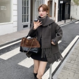 双面呢大衣2D073-66162-P275-K398，女装毛呢外套，2D073