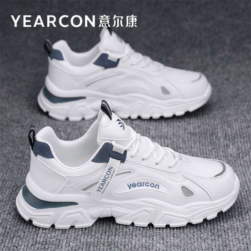 意尔康男鞋2026新款夏季透气百搭休闲运动鞋子男款网面厚底老爹鞋