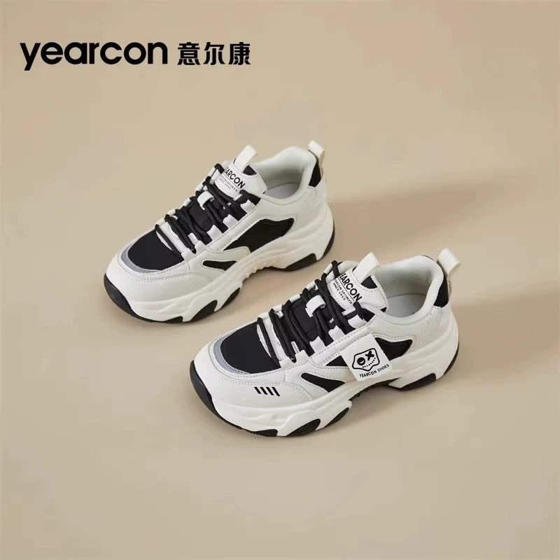 意尔康女鞋2026新款夏季透气网面爆款百搭小个子运动休闲老爹鞋子