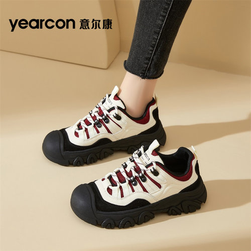 意尔康官方旗舰店女鞋丑萌户外鞋