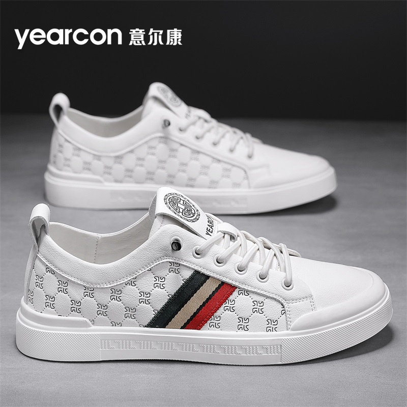 意尔康板鞋男鞋2026新款春秋夏季一脚蹬单鞋男士高端白色休闲皮鞋,运动鞋new,板鞋,淘宝优惠券,粉丝福利购,淘宝优惠卷