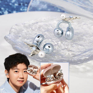 适用oppo enco clip2耳机钻扣女配饰oppoencoclip2耳饰蝴蝶新品闪