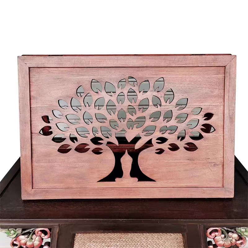 泰国实木手工禅意菩提树电表箱遮挡东南亚风格装饰画-35*50