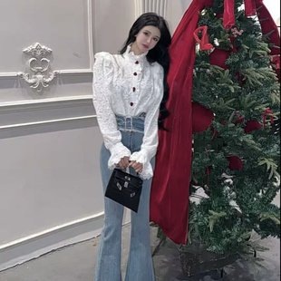 新款 衬衫 时尚 轻熟风气质约会修身 ins女潮 法式 2026早春新款