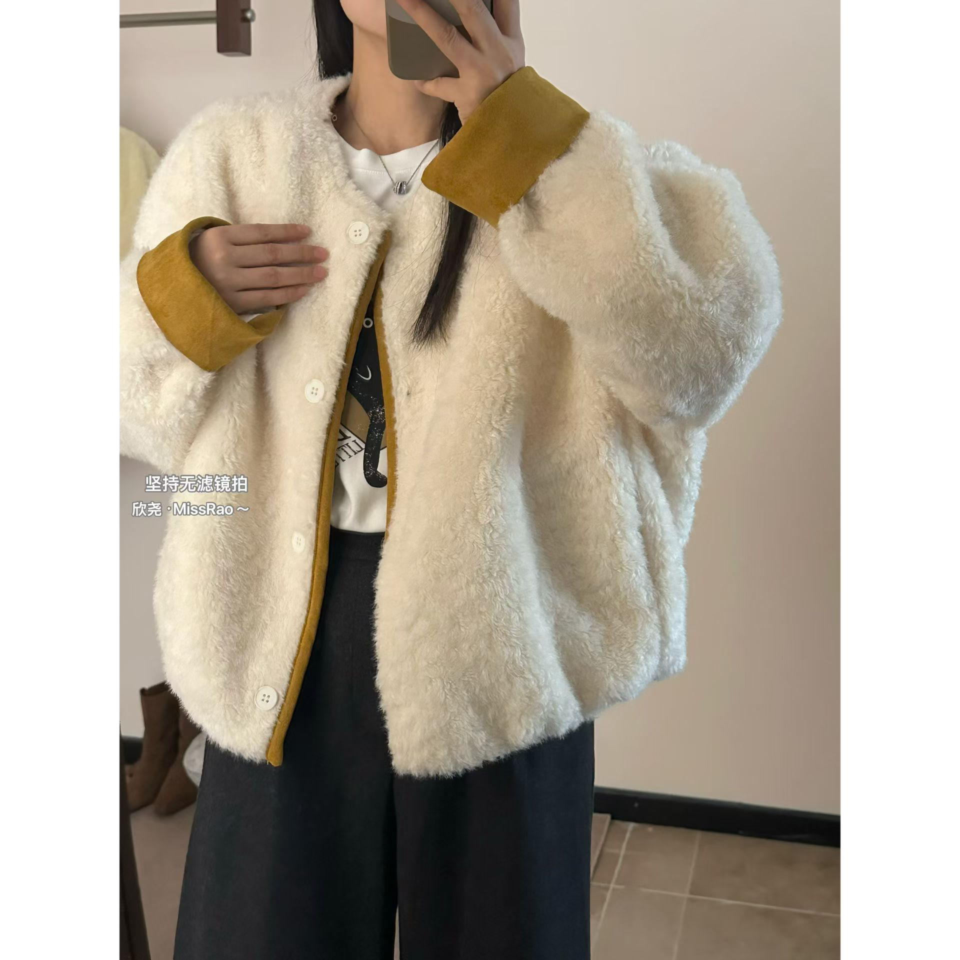 2025冬季上新韩系高级感撞色拼接设计短外套女潮