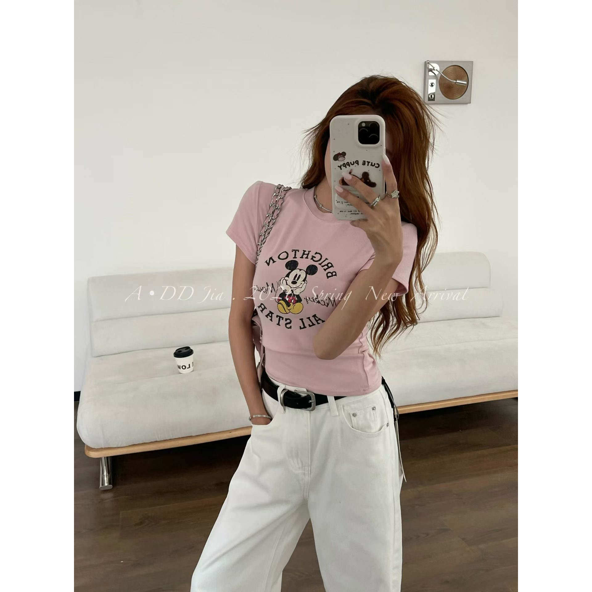 2026夏季新款韩版时尚百搭显瘦圆领卡通印花短袖T恤女上衣女潮