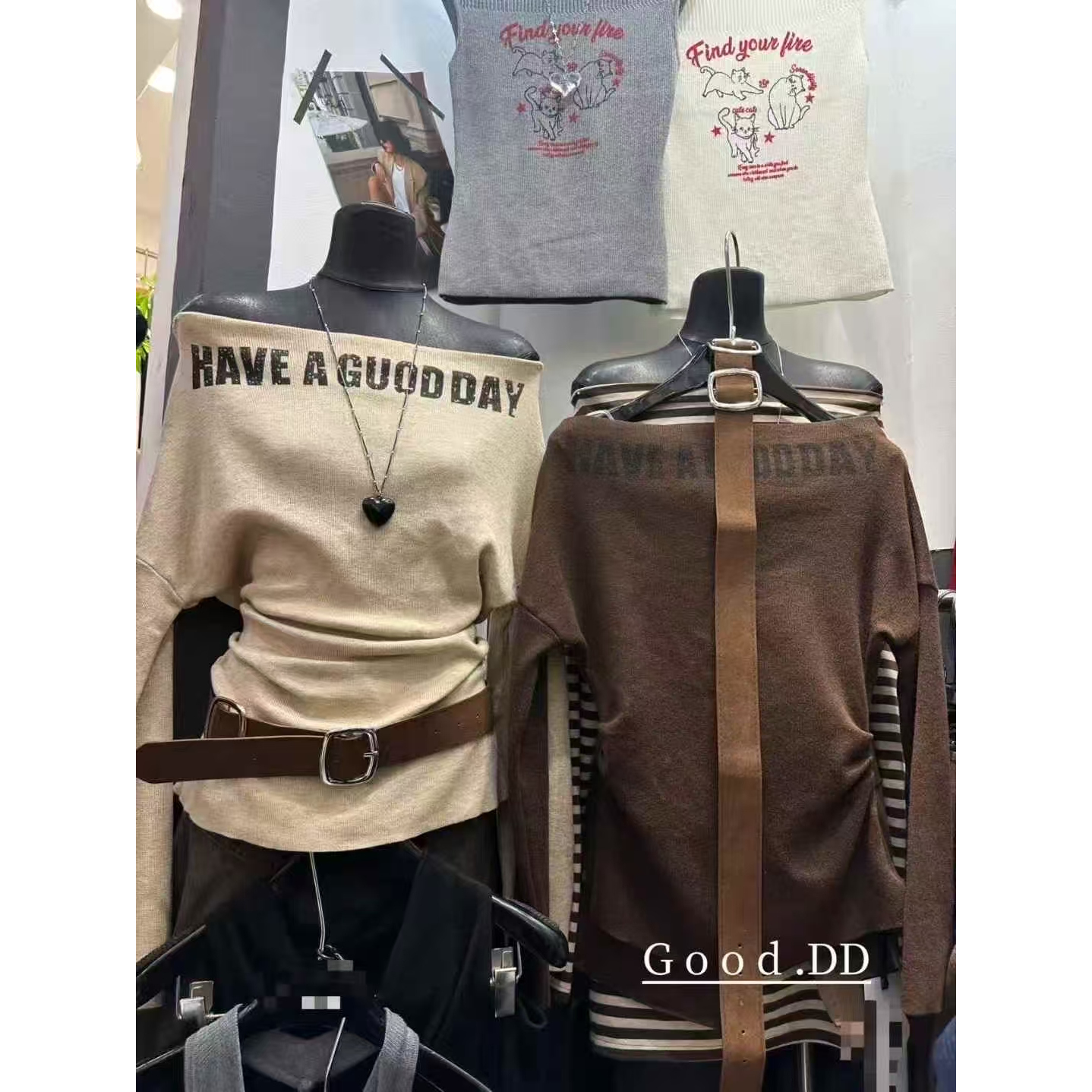 2025秋季新款气质纯色百搭一字肩长袖针织衫女配腰带上衣潮