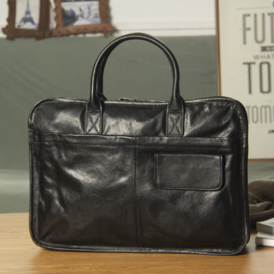 2025新款真皮单肩手提商务电脑包