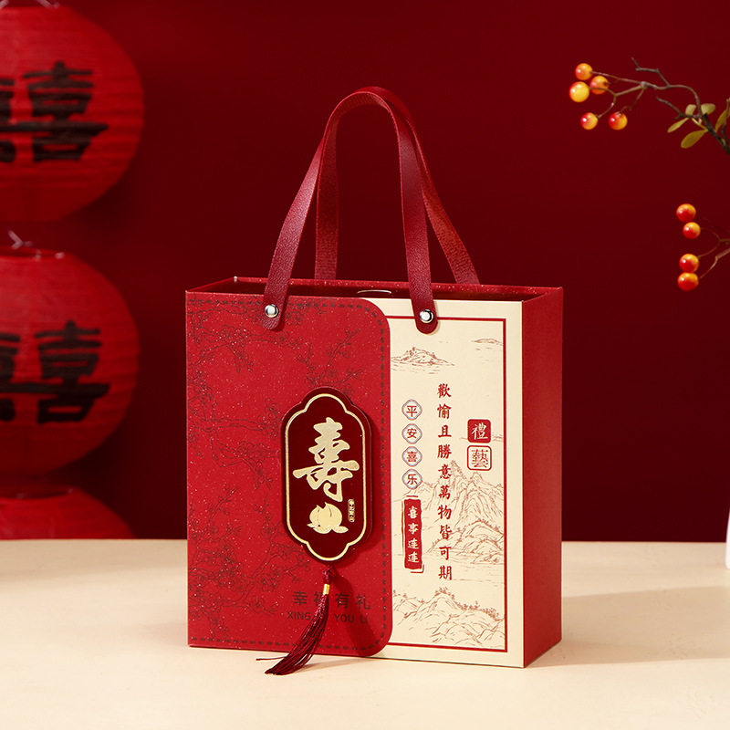 新款结婚订婚回礼盒磨砂毛巾伴手伴手礼