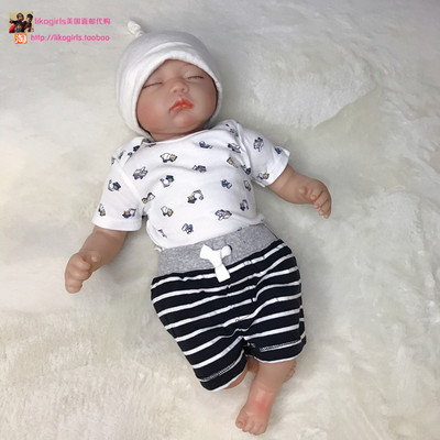 现货美国carters卡特0-24个月宝宝夏季裤纯棉休闲短裤条纹两条装