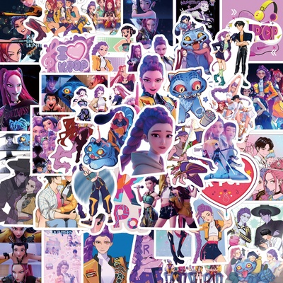 KPop猎魔女团55张防水贴纸