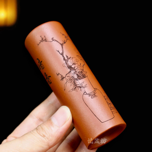 精品微型紫砂花盆小签筒盆景盆小圆筒细高千筒桌面盆栽微盆拇指盆