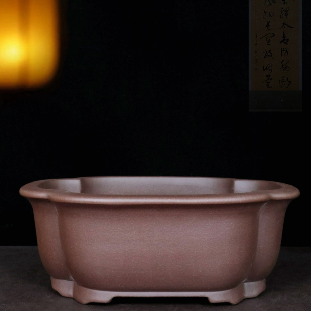 精品紫砂花盆大号手工盆景盆金弹子黄杨松柏黑松老桩盆室内陶瓷盆