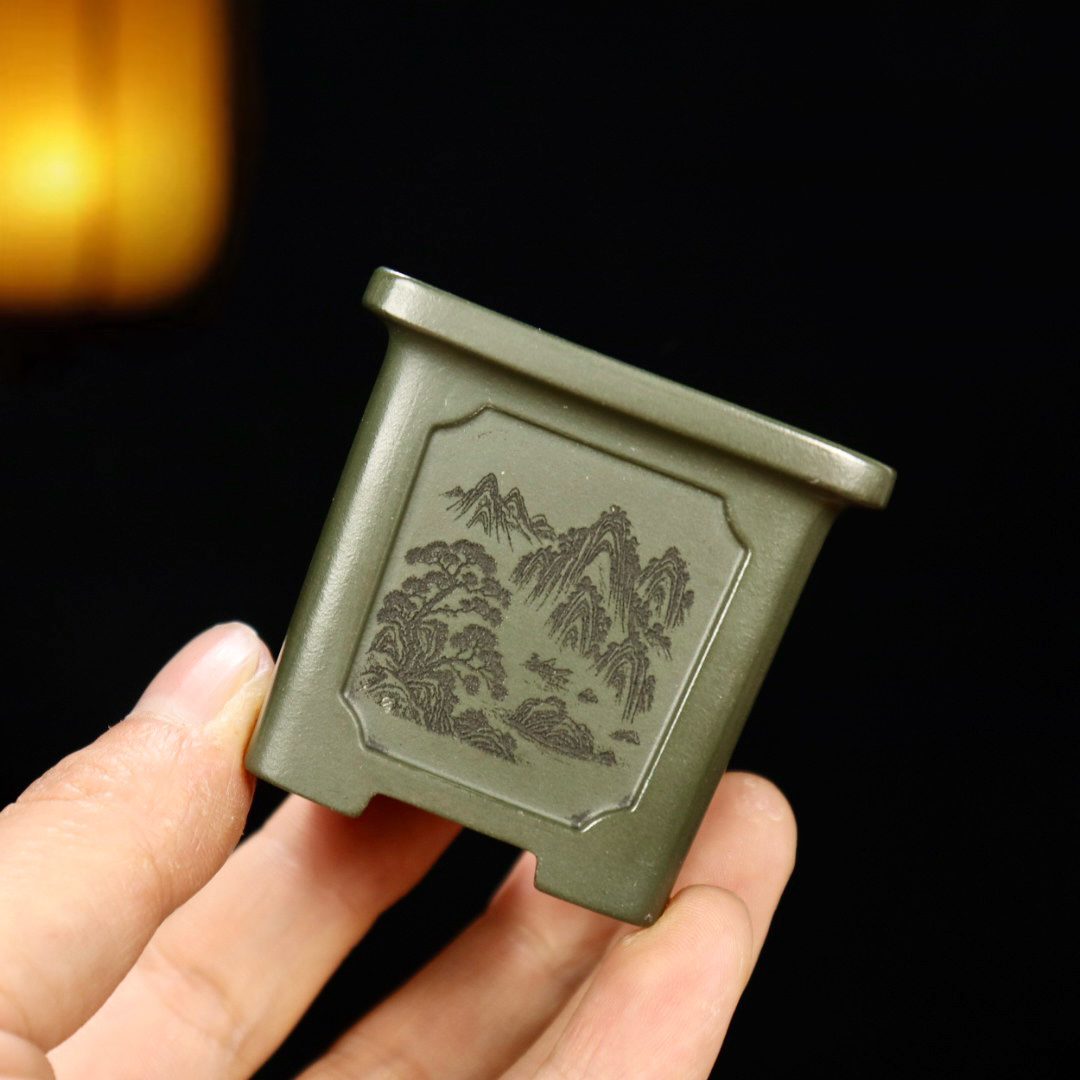 微型迷你四方紫砂花盆小多肉菖蒲专用盆景盆云竹金弹子盆栽盆特价