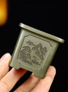微型迷你四方紫砂花盆小多肉菖蒲专用盆景盆云竹金弹子盆栽盆特价