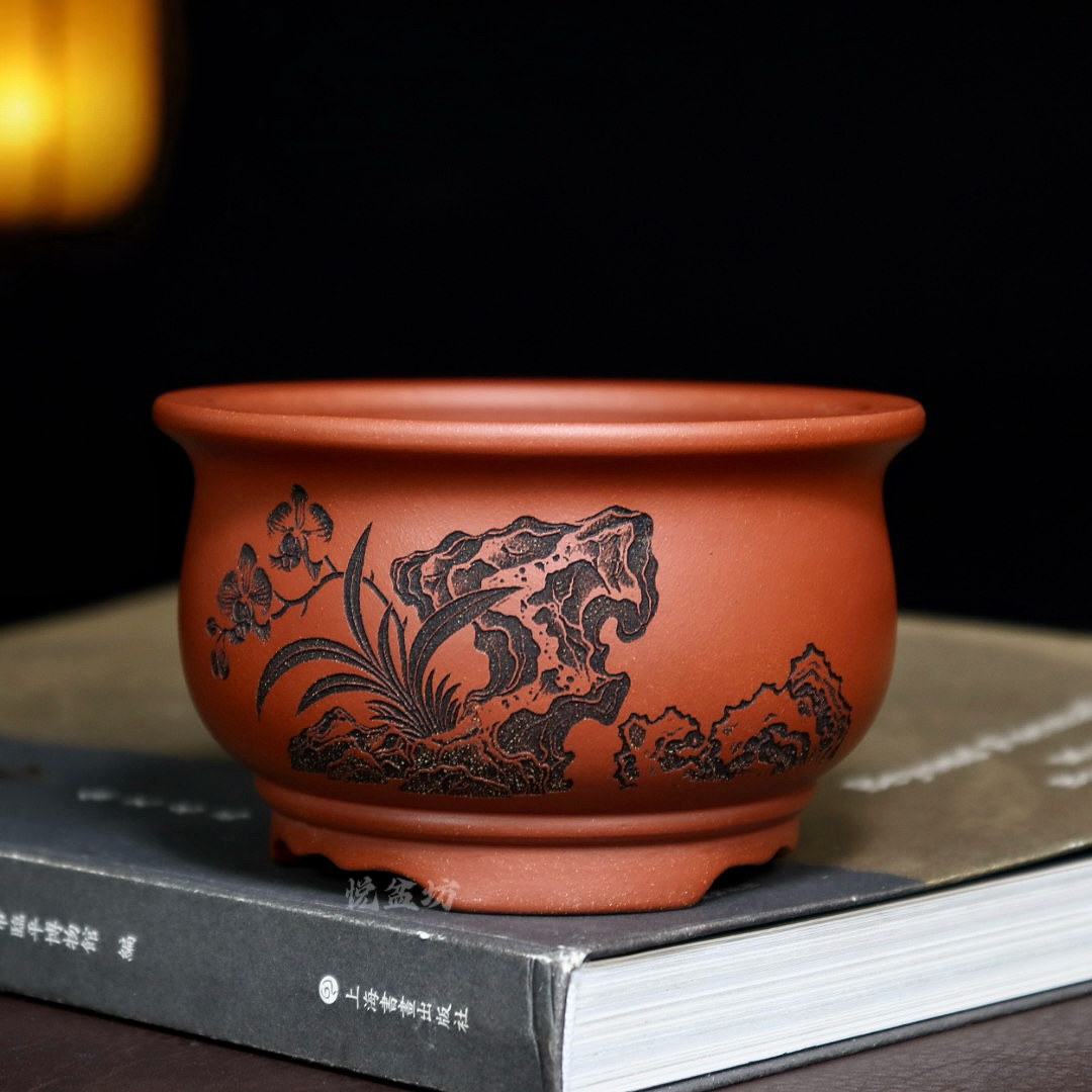 特价精品紫砂花盆小多肉菖蒲金弹子盆景盆云竹室内桌面绿植陶瓷盆