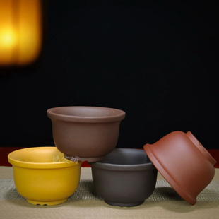 厂家直销紫砂花盆小多肉菖蒲盆景盆云竹圆形矮金钟绿植盆栽盆桌面